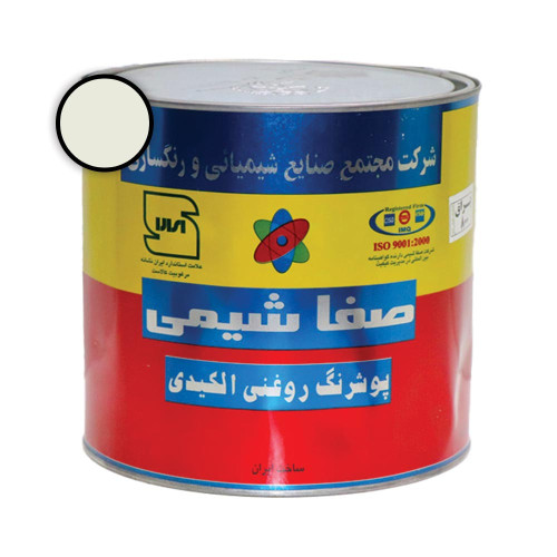 رنگ روغنی کرم روشن براق 1 کیلویی صفاشیمی